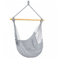 Outsunny Hammock Chair, Swing Hanging Macrame Chair, Grey