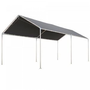 Outsunny 10'x20' Carport Heavy Duty Galvanized Car Canopy, Grey