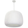 Dainolite Mia 1 Light Pendant White Slit Shade Lamp
