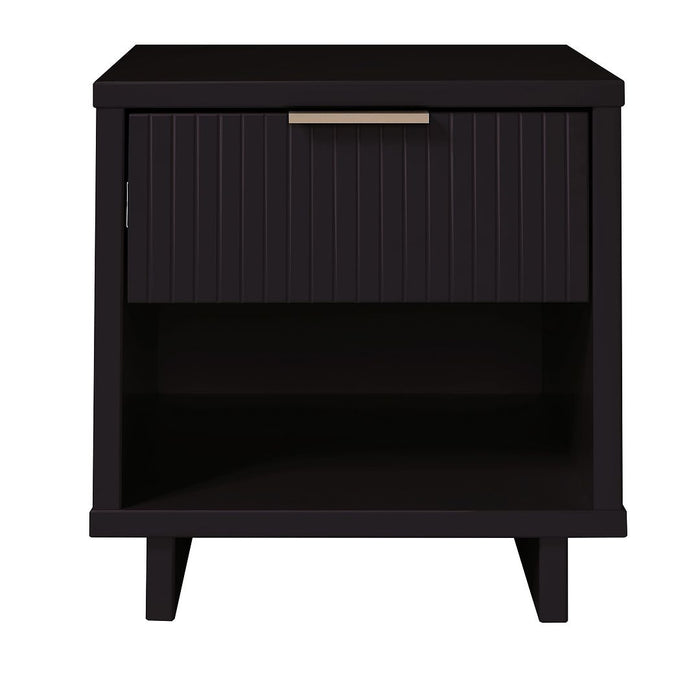 Manhattan Comfort Granville Modern Nightstand with 1 Full Extension Drawers - Sage Green