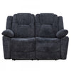 Renner 59 in. Upholstered Manual Reclining Loveseat with Lever - Dark Grey