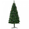 Homcom 6ft Artificial Christmas Tree With Decoration Ornament And 624 Branch Tips