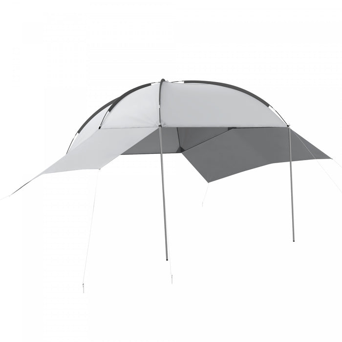 Outsunny Portable Suv Tailgate Tent With Awning, Car Camping Tent