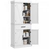 HOMCOM 72\" Tall Kitchen Pantry Storage Cabinet with Barn Doors and Drawer