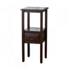 Veromca Chairside Wood Table With Storage And Shelf - Walnut Brown