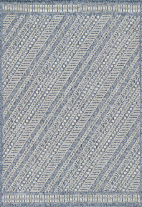 Livia Transitional 8'0\" x 10'0\" Area Rug in Blue Indoor Area Rug