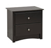 Jade 2-Drawer Nightstand - Black