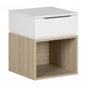 Hourra 1-Drawer Nightstand - Soft Elm White