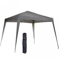 Outsunny 8' X 8' Pop Up Canopy With Inclined Legs, Outdoor Folding Tent, Portable Garden Party Gazeb