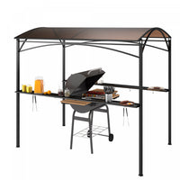 Outsunny 8' X 5' Hardtop Grill Gazebo, Barbecue Gazebo With Pc Board Roof