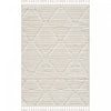 Quinto Lattice Large Cream Shag Area Rug - 6'3\" x 9'