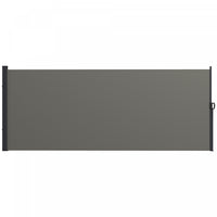Outsunny 13' X 5' Retractable Side Awning, Garden Privacy Screen Divider, Full Cassette Windbreaker