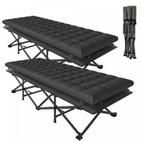 Outsunny Set of 2 Camping Cot with Pad, 32