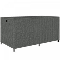 Outsunny 162 Gallon Rattan Deck Box with Wheels and Waterproof Liner