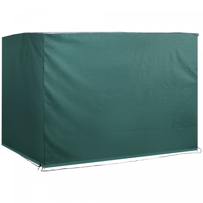 Outsunny 3-seater Patio Swing Cover, Outdoor Garden Furniture Protection Hammock Glider Cover, Waterproof Dustproof Windproof, 85\" X 61\" X 59\", Dark Green