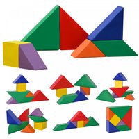 Qaba 7-piece Foam Climbing Blocks For Toddlers, Soft Play Climbing Crawling Toys Indoor, Modular Kid