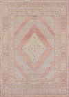 Poppy Traditional 5'3\" x 7'3\" Area Rug in Pink Indoor Area Rug