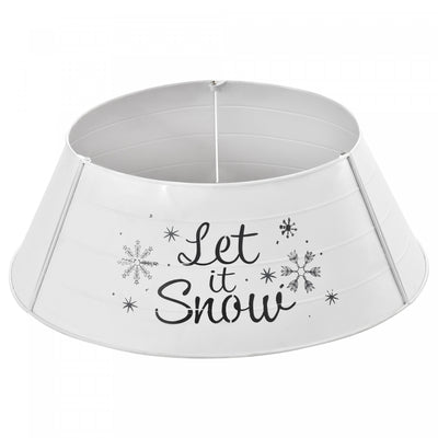 Homcom 26 Inch Metal Christmas Tree Collar, Xmas Tree Base Cover, White|Homcom Collier De Sapin En Metal 26 Po, Couverture De Base De Sapin, Blanc