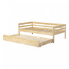 Sweedi Solid Wood Daybed With Trundle Bed - Natural Wood 
