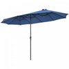 Costway 15FT Patio Double-Sided Umbrella Crank Outdoor Garden Market Sun Shade Navy