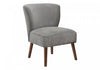 Monarch Specialties - Accent Chair, 33" H, Upholstered, Living Room, Bedroom, Grey Fabric, Walnut Wood Legs | Monarch Specialties - Chaise D'Appoint, 33"H, Rembourre, Salon, Chambre A Coucher, Gris, Pieds Bois De Noyer