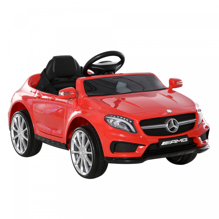Qaba 6v Kids Electric Licensed Powered Ride-On Car Toy Battery Powered Vehicle High/low Speed With Headlight Music And Remote Control Red