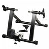 Soozier Indoor Bike Trainer Magnetic Bicycle Stand With Quick Release Skewer, 5 Levels Resistance, Black