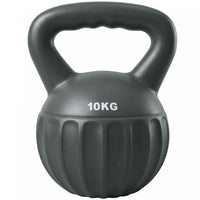Soozier Kettlebell, 22 lbs Kettle Bell with Non-Slip Handle for Home Gym, Weight Lifting and Strength Training, Grey