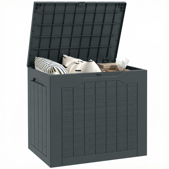 Outsunny 30 Gallon Outdoor Deck Box, Waterproof and UV Resistant Patio Box