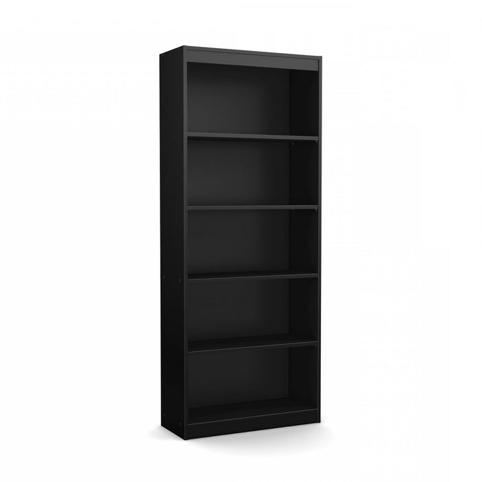 Axess 5-Shelf Bookcase - Pure Black