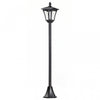 Outsunny Outdoor Garden Solar Post Lamp, Light Sensor Dimmable LED Lantern Bollard Pathway 63\" Tall, Black