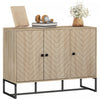HOMCOM Modern Sideboard, Buffet Cabinet with Adjustable Shelves, Oak