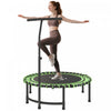 Soozier 45\" Mini Trampoline for Adults, Foldable Fitness Exercise Rebounder with Adjustable Handle, Exercise Trampoline for Indoor Exercise Workout, Max Load 330 lbs, Green