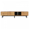 Lumina 69 Inch TV Cabinet with Adjustable LED Lighting and Storage, Wood/Black | Lumina Meuble TV 69 po avec Eclairage LED Reglable et Rangement, Bois/Noir
