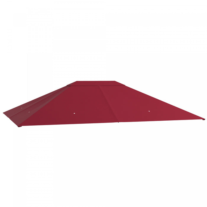 Outsunny 10' X 13' Gazebo Canopy Replacement, Outdoor Gazebo Cover Top Roof Replacement With Vents And Drain Holes, (top Cover Only), Wine Red