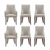 Connie Modern 6-Piece Dining Chair Set in Light Gray