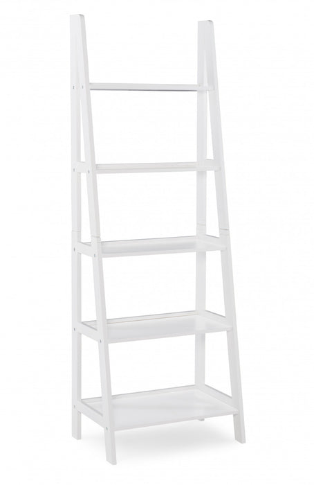 Acadia Ladder Bookcase - White