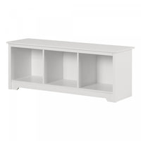 Vito Cubby Storage Bench - Pure White 