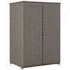 Outsunny Wicker Outdoor Storage Cabinet, Pool Towel Storage Cabinet, Grey
