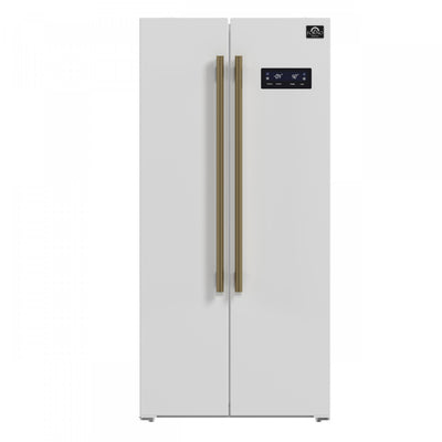 Forno Salerno 33-inch Side-by-Side White Refrigerator, 15.6 cu.ft. - FFRBI1805-33WHT | Refrigerateur cote a cote Salerno en blanche de 33 po, 15,6 pi³ - FFRBI1805-33WHT