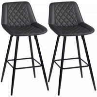 HOMCOM Bar Stools Set of 2, Counter Height, 27.25