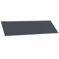 Outsunny 13' X 4' Retractable awning For Doors And Windows, Dark Gray