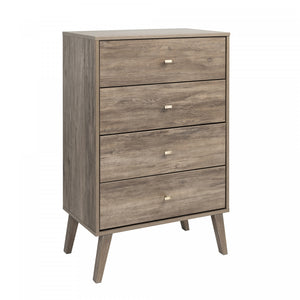 Milo Tall 4-Drawer Chest - Drifted Grey