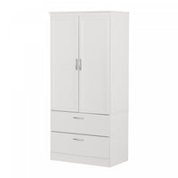 Acapella Wardrobe Armoire Pure White - South Shore Accent Cabinet 