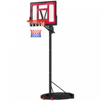 Qaba Basketball Hoop For Kids, Height Adjustable 6.6-8.5ft Basketball Net Indoor Outdoor, Portable B