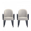 Hillman Modern Wood Upholstered Armchair in Light Gray - Set of 2 Dining Chair