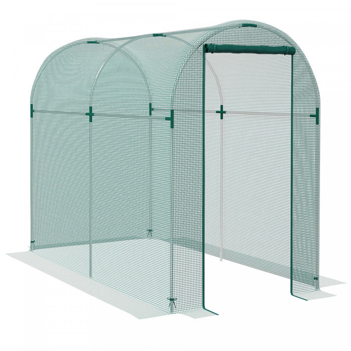 Outsunny 4' X 8' Plant Protection Tent Crop Cage With Door, Green