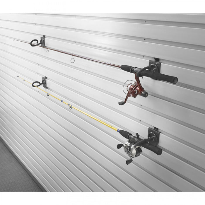 Gladiator Fishing Rod Hook Garage Storage - Granite