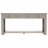 Gracie Solid Wood Console Table With Drawers And Shelf - Grey Wash