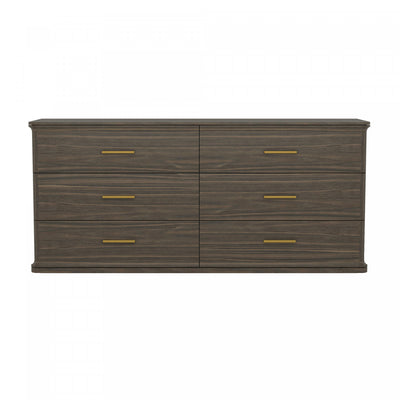 Clifford Traditional Dresser in Walnut (6-Drawer) | Commode traditionnelle Clifford en noyer (6 tiroirs)